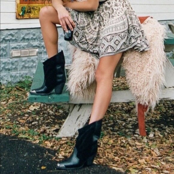 Spell & the Gypsy Collective Ankle Boot Black Suede - Picture 1 of 4